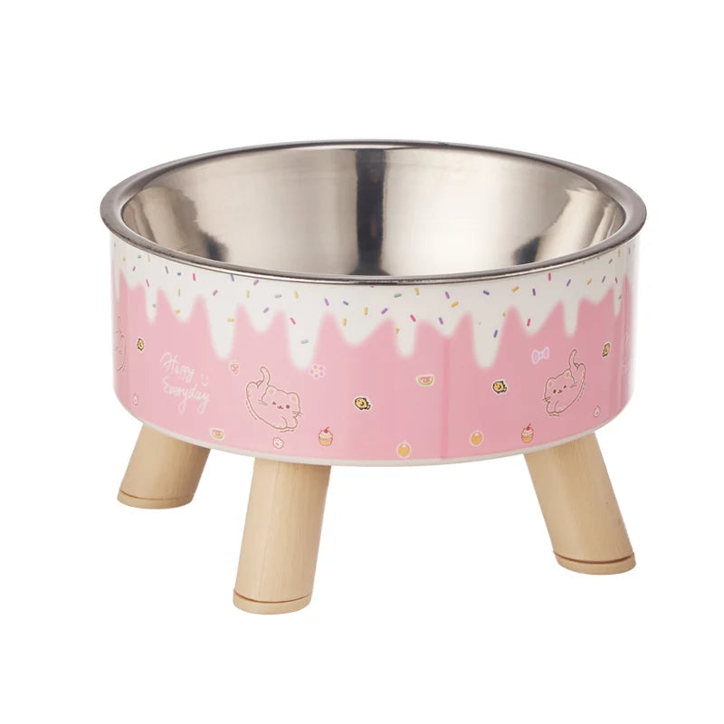 gamelle chat surélevée en Inox Kawaii MonAmiFidèle