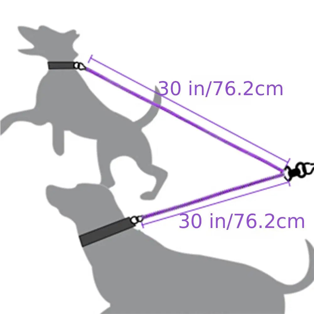 Laisse double pour Chien zéro enchevêtrement MonAmiFidèle
