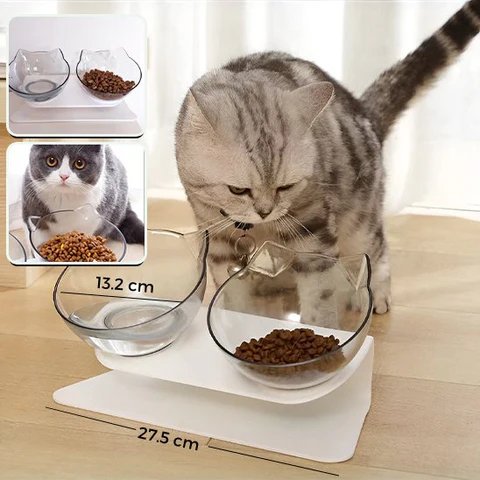 Double gamelle pour Chat Inclinée MonAmiFidèle
