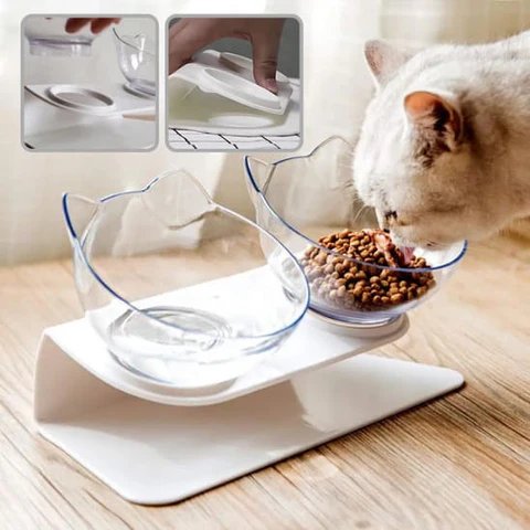 Double gamelle pour Chat Inclinée MonAmiFidèle
