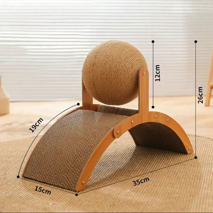 Griffoir pour Chat en Bois avec Balle MonAmiFidèle