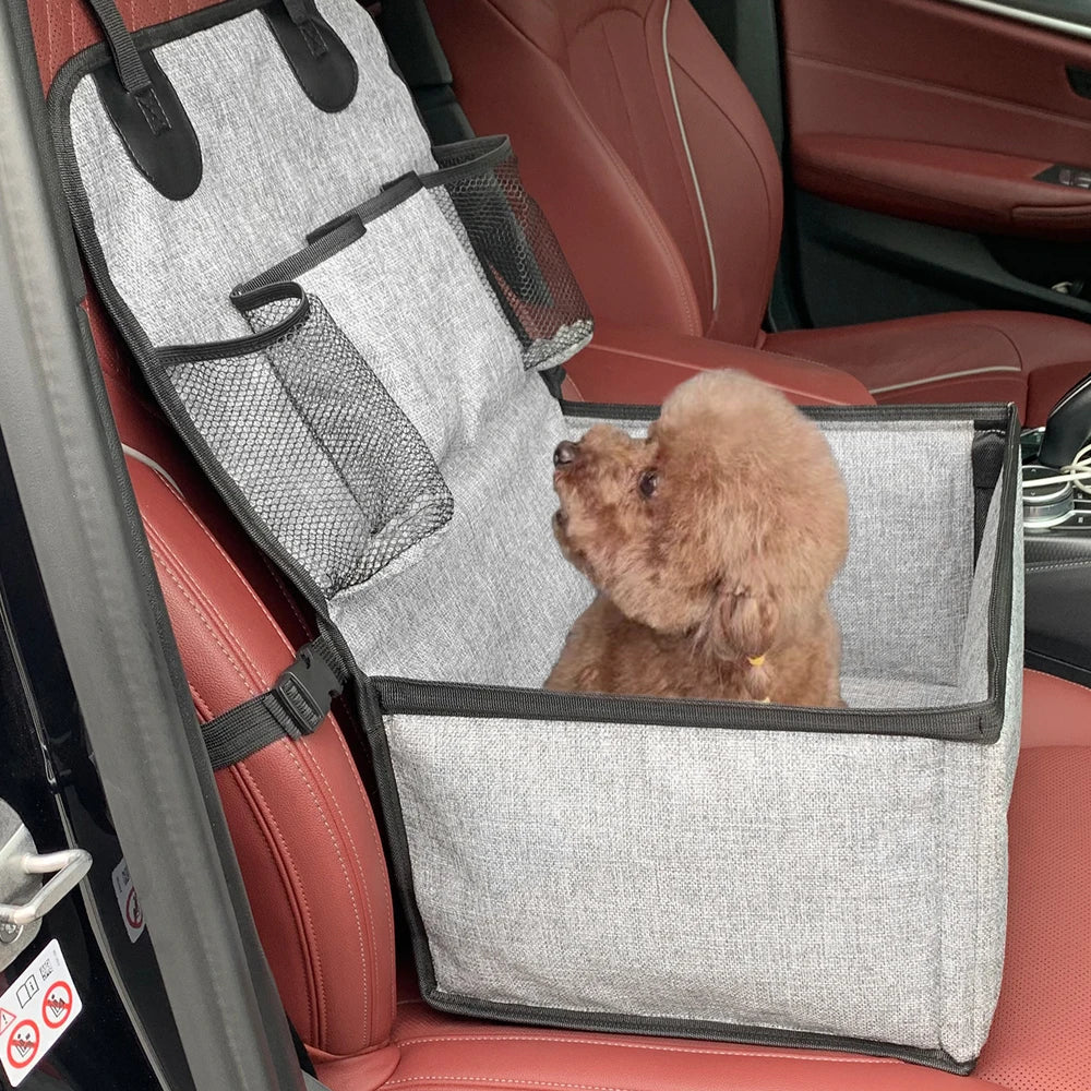 Dog Car Seat,Puppy Booster Seat for Car Front Seat with Storage Pockets,Pet Booster Car Seat for Small to Medium Dog MonAmiFidèle