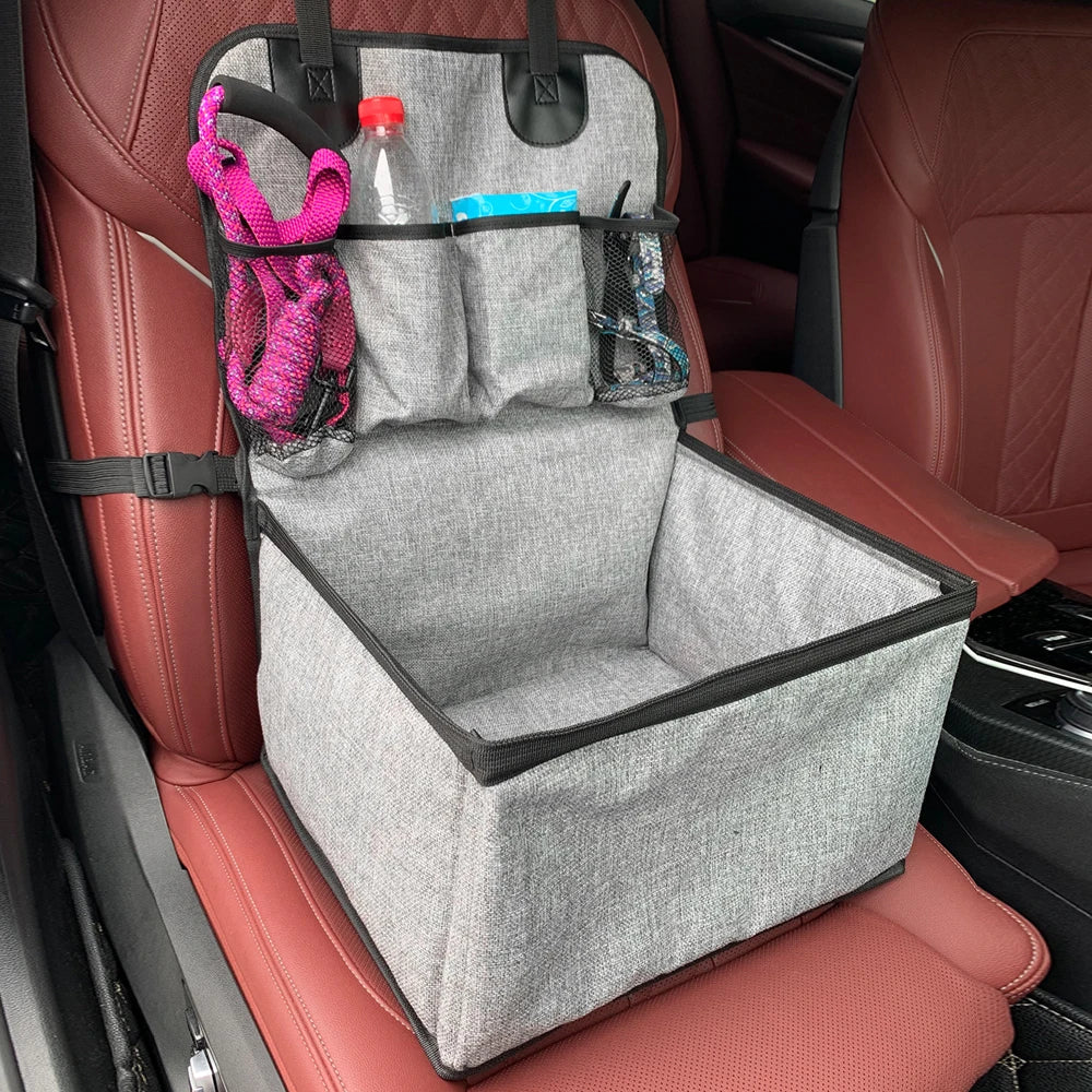 Dog Car Seat,Puppy Booster Seat for Car Front Seat with Storage Pockets,Pet Booster Car Seat for Small to Medium Dog MonAmiFidèle