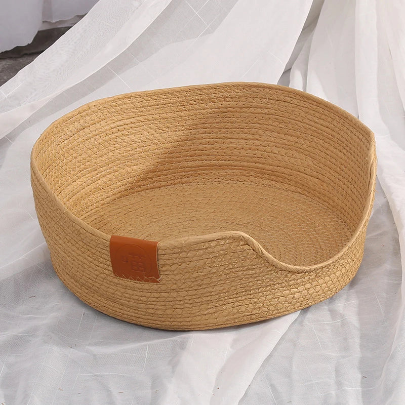 Panier en osier Chat MonAmiFidèle