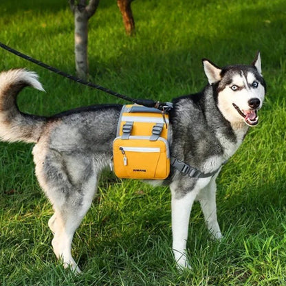 Pet Supplies Outdoor Dog Backpack Oxford Fabric Double Snack Bag Medium Large Dog Tactical Bag Waterproof Reflective Saddle Bag MonAmiFidèle
