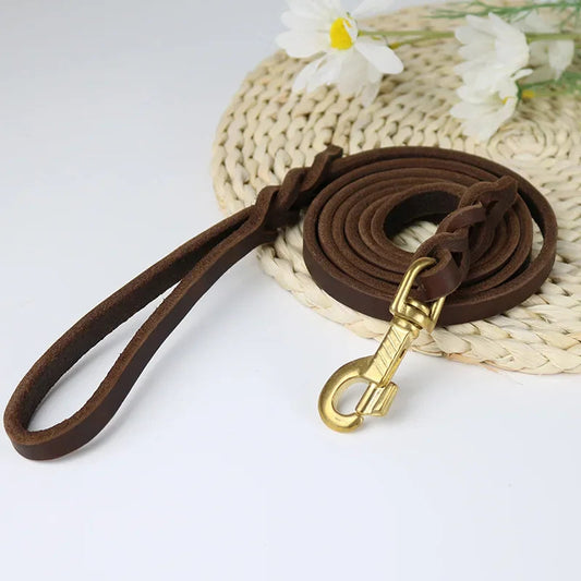 Laisse en cuir Chien MonAmiFidèle