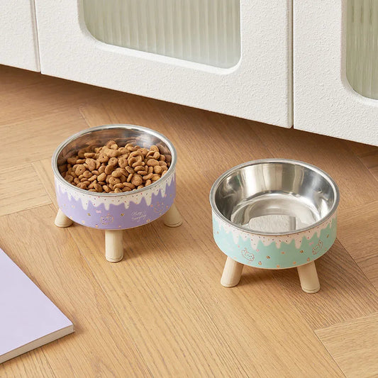 gamelle chat surélevée en Inox Kawaii MonAmiFidèle