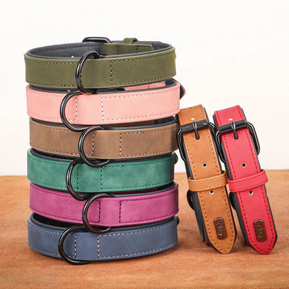 Collier cuir grand Chien MonAmiFidèle