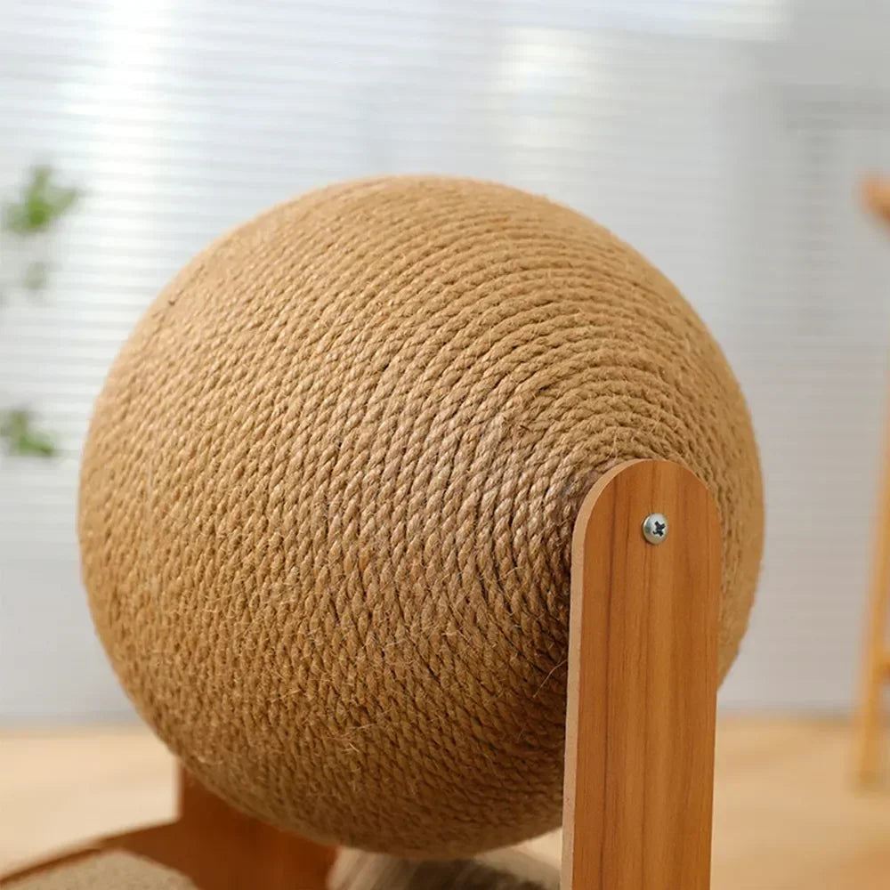 Griffoir pour Chat en Bois avec Balle MonAmiFidèle