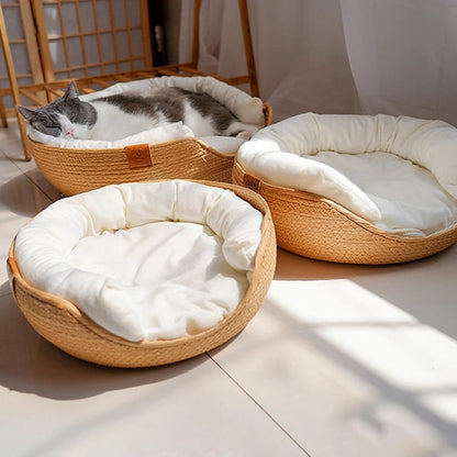 Panier en osier Chat MonAmiFidèle