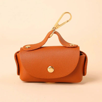 Sac a crotte cuir Orange MonAmiFidèle