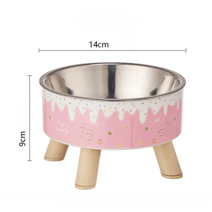 gamelle chat surélevée en Inox Kawaii MonAmiFidèle