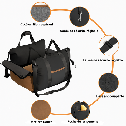 Siège auto pour Chien 4 Saisons MonAmiFidèle