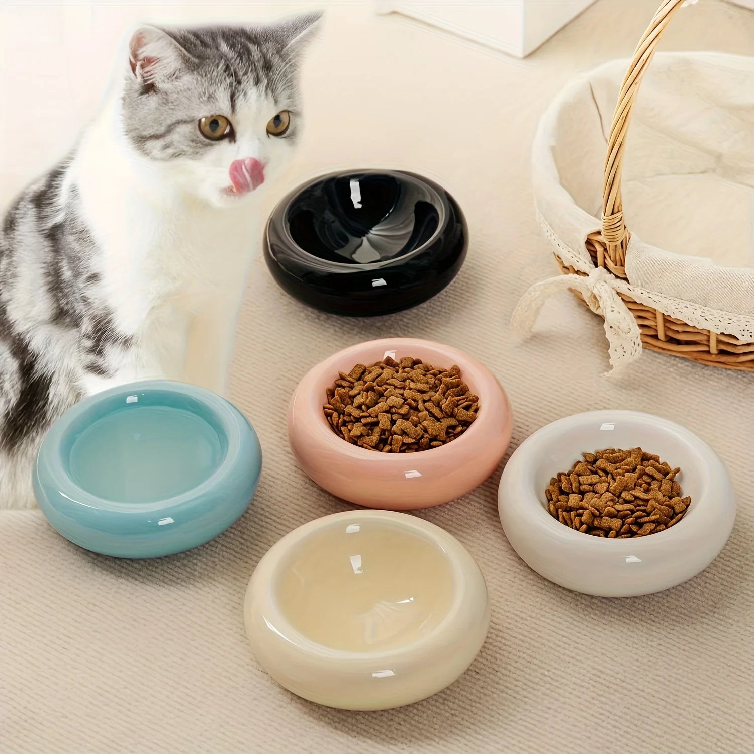 Gamelle chat céramique Design rond MonAmiFidèle