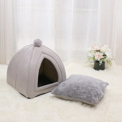 Cat Nest Autumn And Winter Warm Yurt Semi-closed Cute Cat Villa Dog Nest Can Be Opened And Washed Pet Nest MonAmiFidèle
