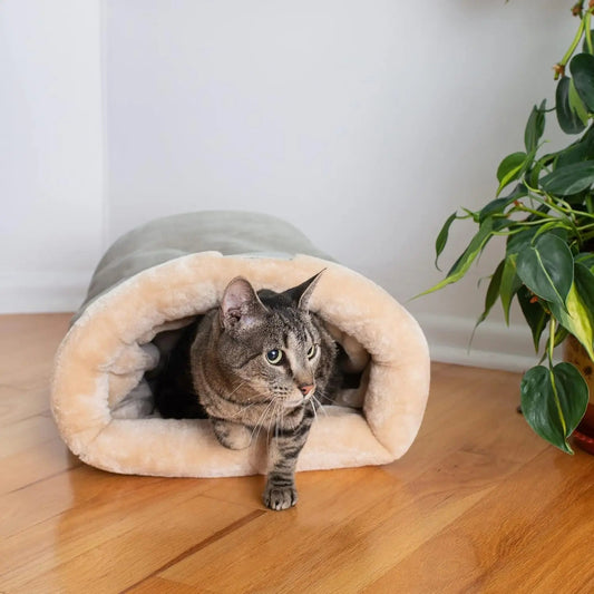Autumn and Winter Cat Sleeping Bag Semi-enclosed Cat Nest Warm Small and Medium-sized Pet Nest Can Be Disassembled and Washed MonAmiFidèle