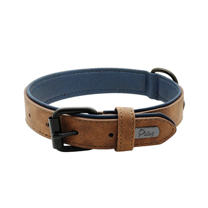 Collier cuir grand Chien MonAmiFidèle