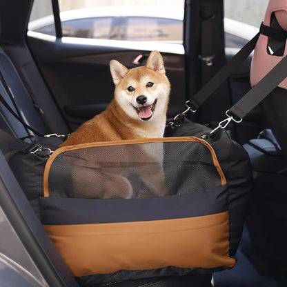 Dog Car Seat with Safety Belt Four Season Universal Luxury Dog Car Seat Dog Beds for Outdoor Travel Pet Carrier Pet Carrier Bag MonAmiFidèle