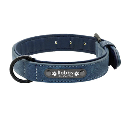 Dog Collars Personalized Custom Leather Dog Collar Name ID Tags For Small Medium Large Dogs Pitbull Bulldog Beagle Correa Perro MonAmiFidèle