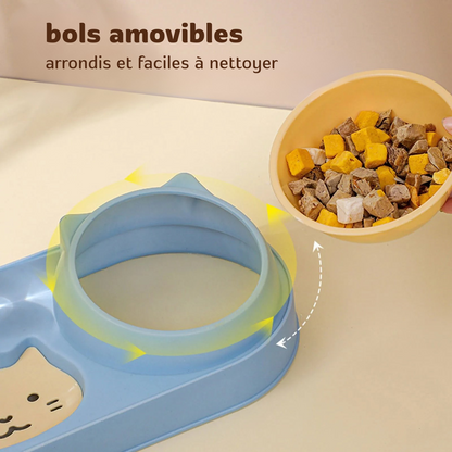 Gamelle double pour Chat Design Mignon MonAmiFidèle